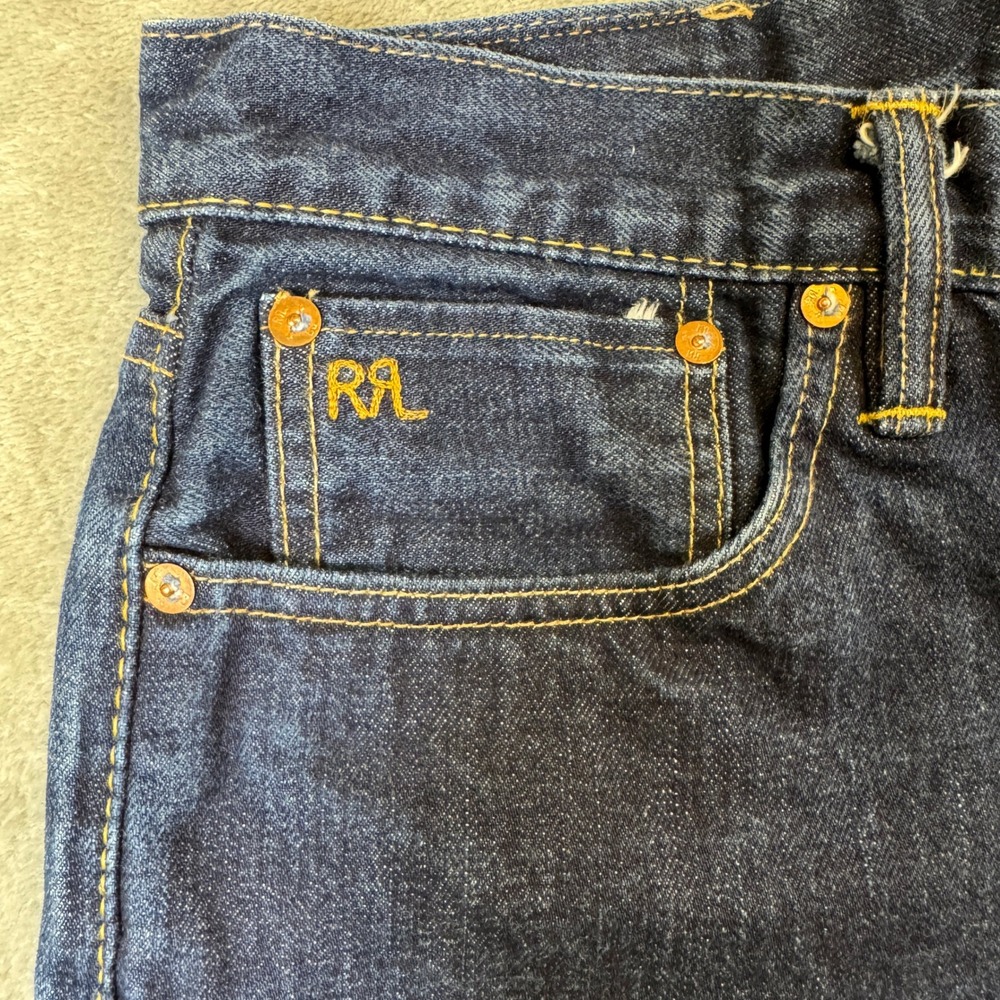 RRL Ralph Lauren Japan Woven Selvedge Denim Straight Leg Jeans Made in USA 32x32 - Picture 5 of 16